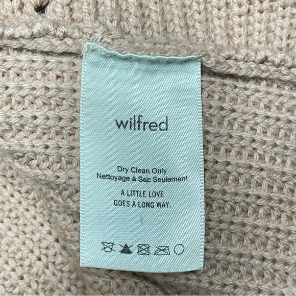 Aritzia Wilfred Darcey Cardigan Merino Wool Oversized Light Pink - Picture 12 of 13